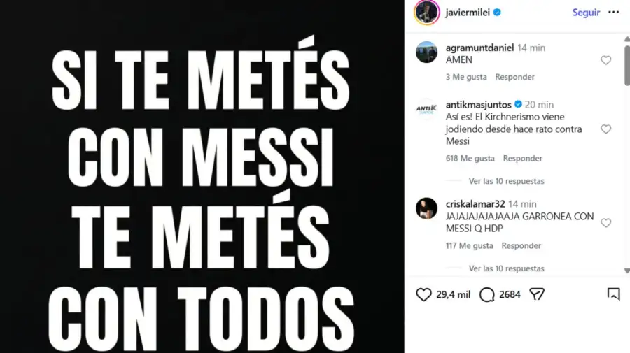 Milei vs Flor Peña
