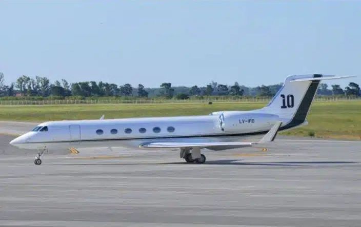 El avión de Lionel Messi