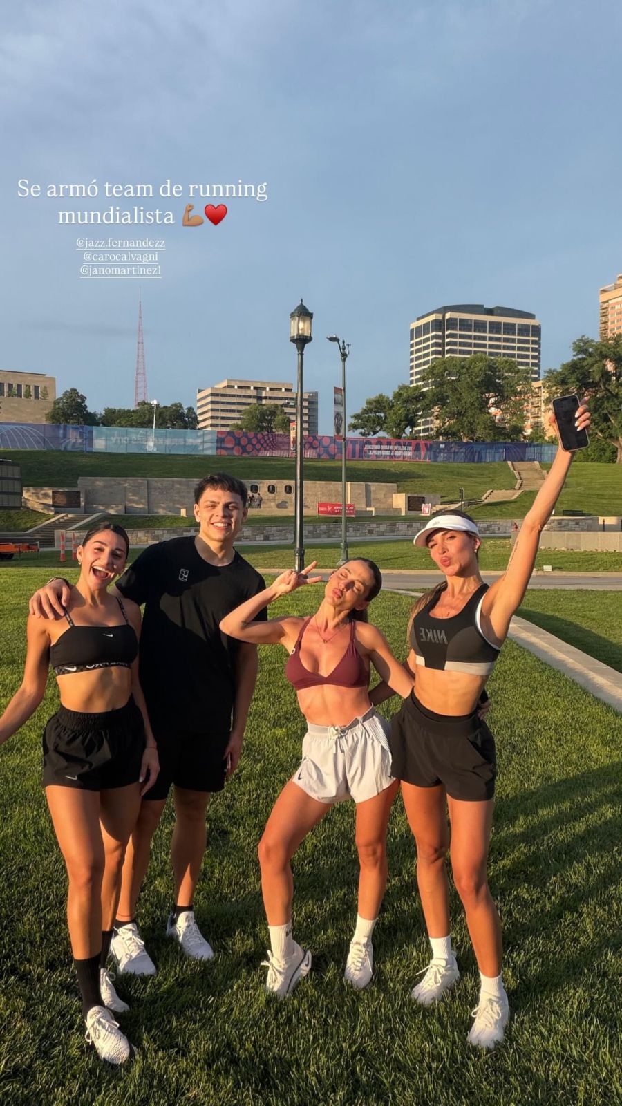 El día de running de Caro Calvagni y Agus Gandolfo 