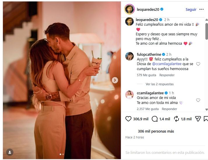 Leandro Paredes y Camila Galante