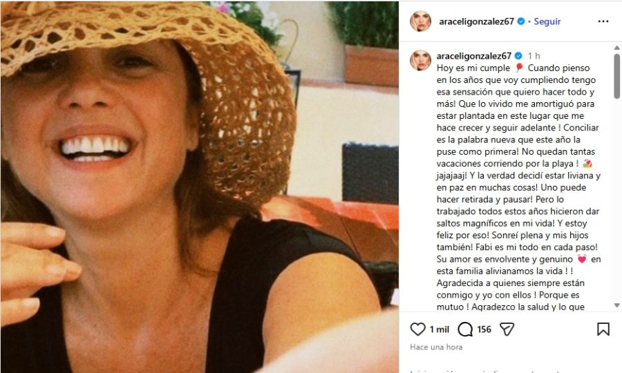 Posteo de Araceli González