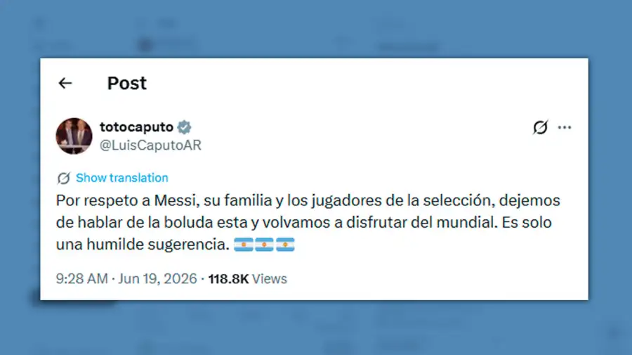 Posteo Luis Caputo 19062026