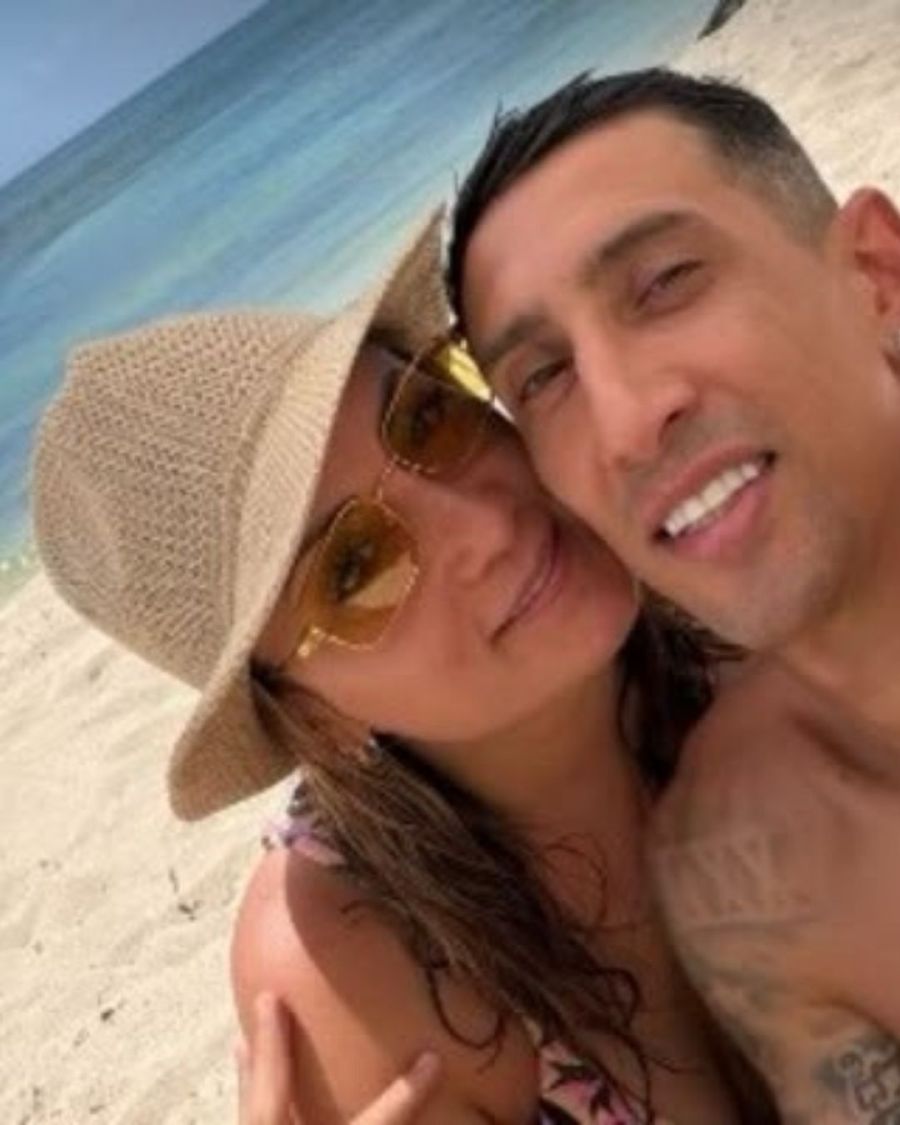 Las vacaciones de Ángel Di María y Jorgelina Cardoso en México 