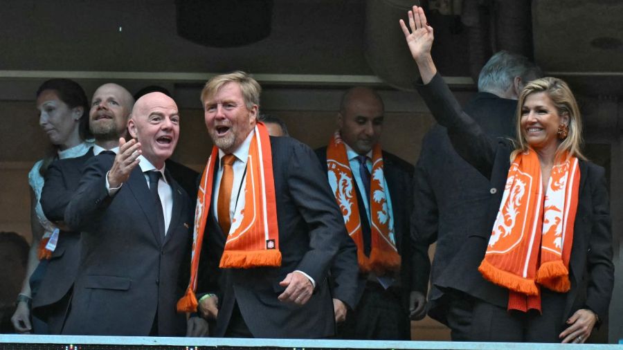 Máxima Zorreguieta en el partido de Holanda contra Suecia