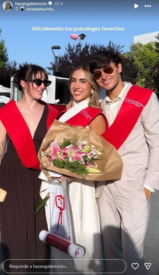 Graduación de Rocío Hazán, hija de Lucía Galán