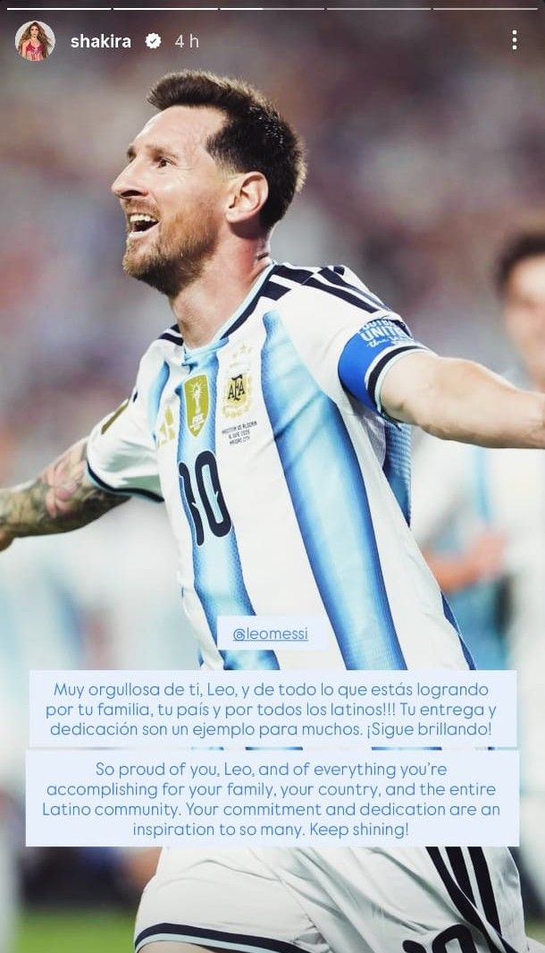 El mensaje de Shakira a Messi