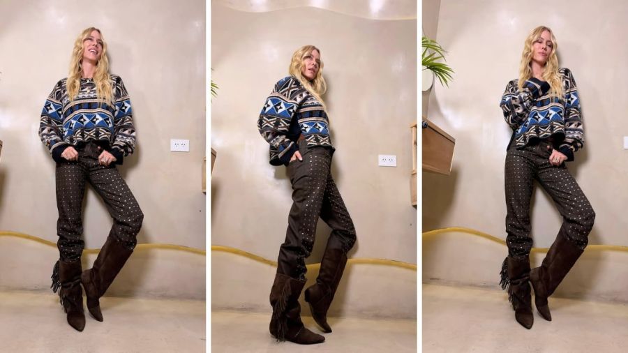 Look boho nórdico de Nicole Neumann