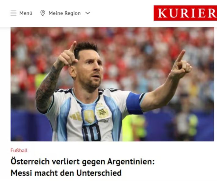 Medios austríacos sobre Messi