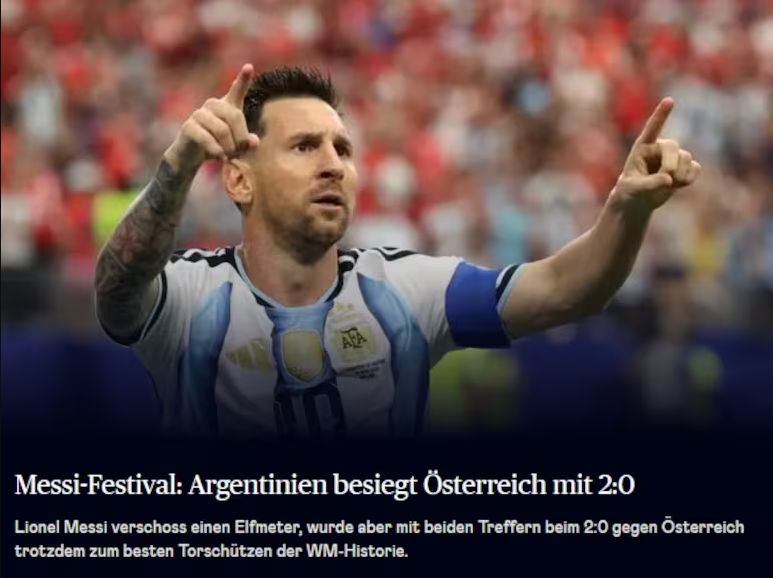 Medios austríacos sobre Messi