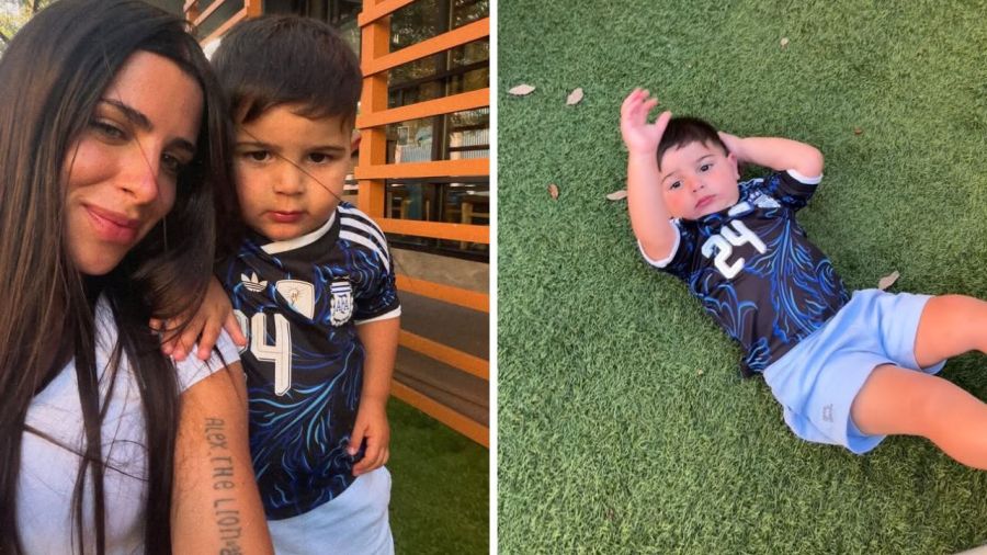 Valu Cervantes junto a su hijo Benjamín