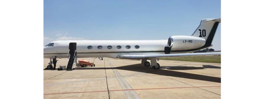El avión de Lionel Messi