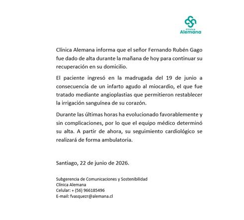 El último parte médico de Fernando Gago