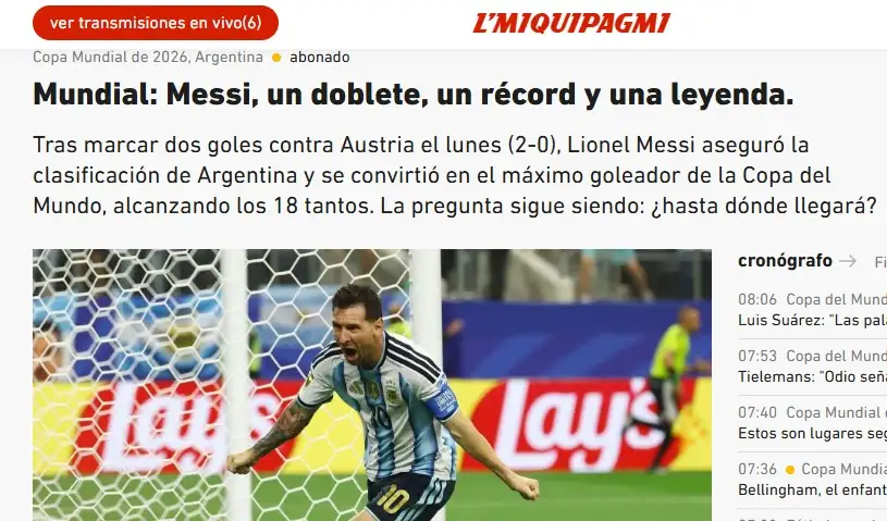 L'equipe Messi 23062026