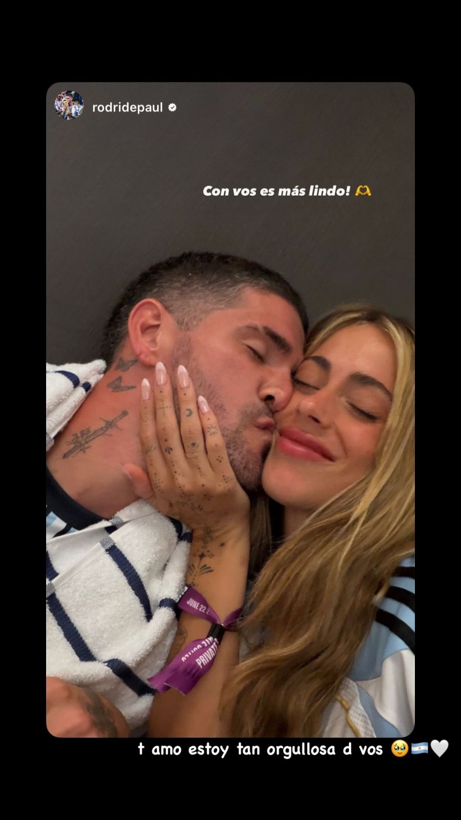 Rodrigo De Paul y Tini Stoessel