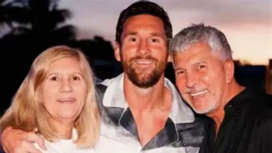Celia Cuccittini, Lionel Messi y Jorge Messi