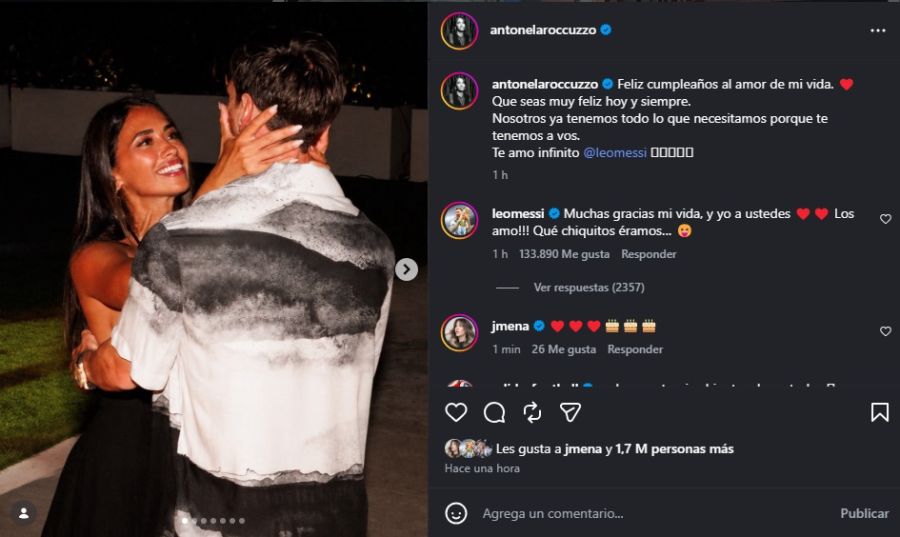 El romántico mensaje de Antonela Roccuzzo para Lionel Messi en su cumpleaños número 39 1