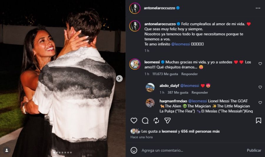 El romántico mensaje de Antonela Roccuzzo para Lionel Messi en su cumpleaños número 39
