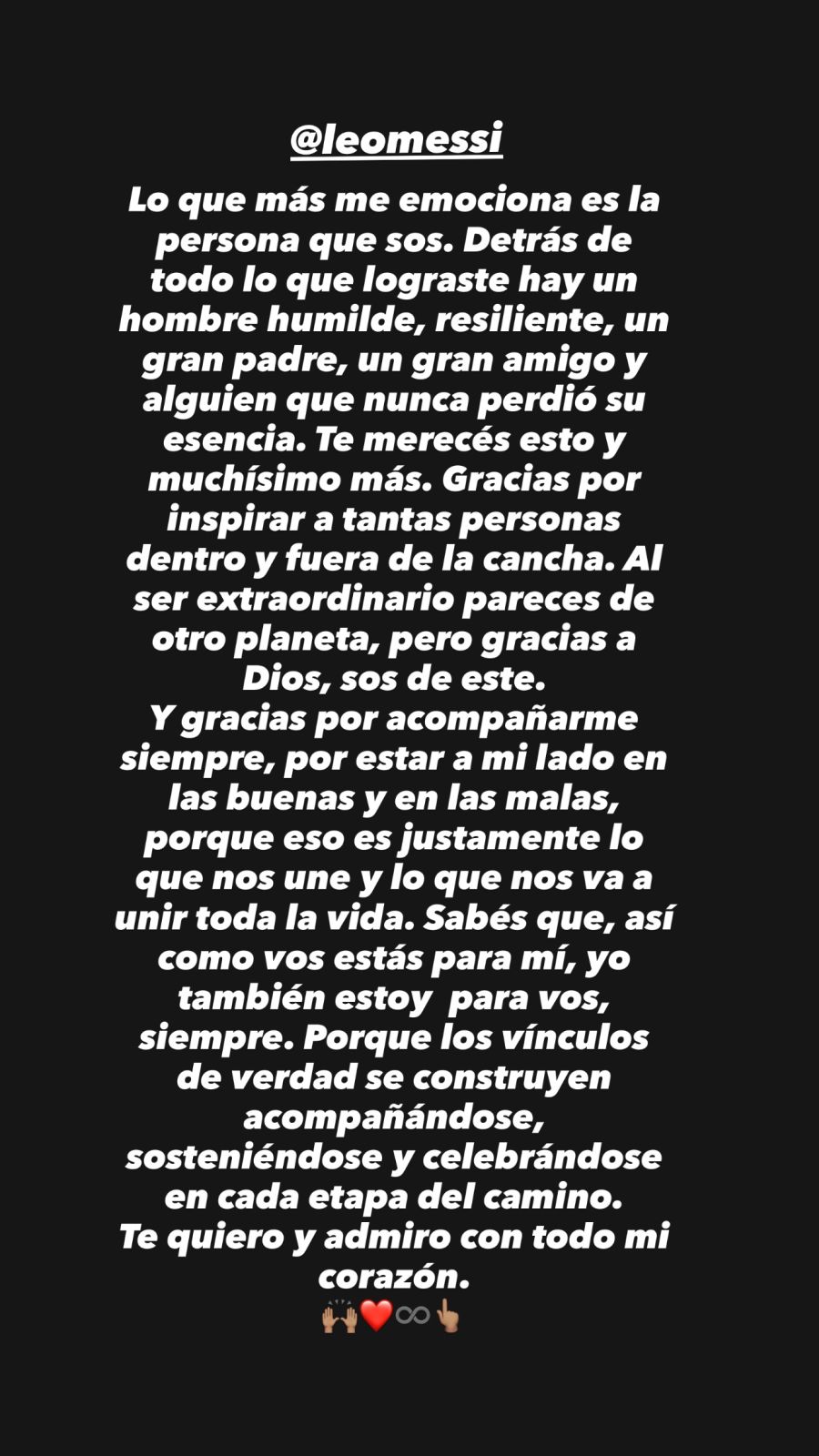 El saludo de Nico Vázquez a Lionel Messi