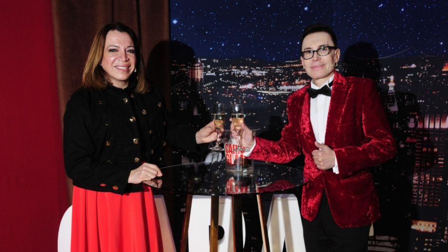 Lizy Tagliani y Marcelo Polino en Caras Glam