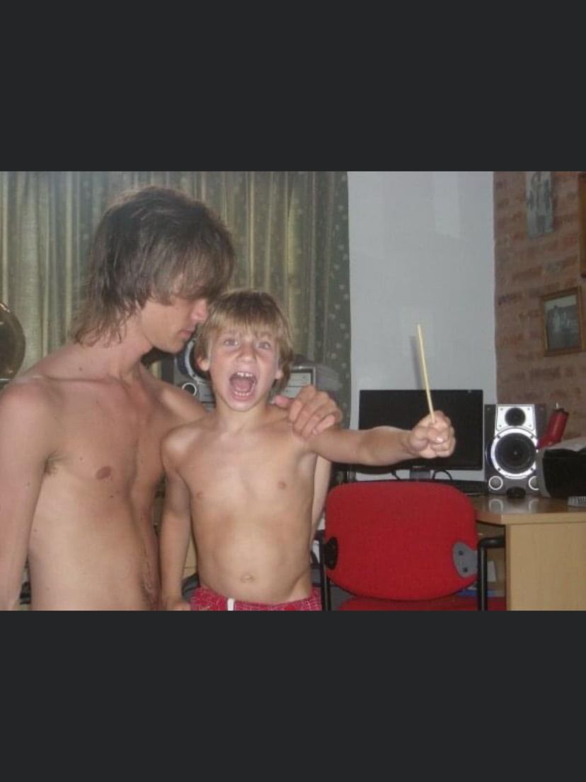 Gaspi y Federico, su hermano