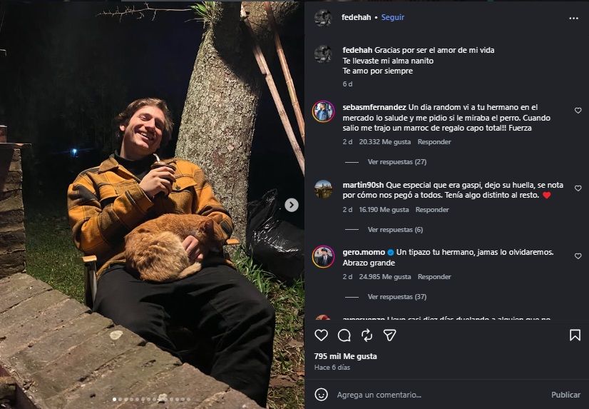 La desgarradora despedida de Federico, el hermano de Gaspi, tras su fallecimiento