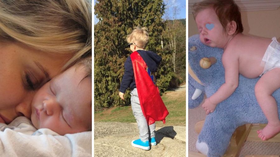 Luisana Lopilato junto a su segundo hijo Noah