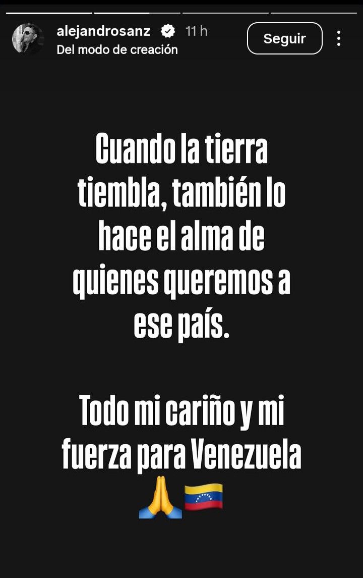 Mensaje de Alejandro Sanz
