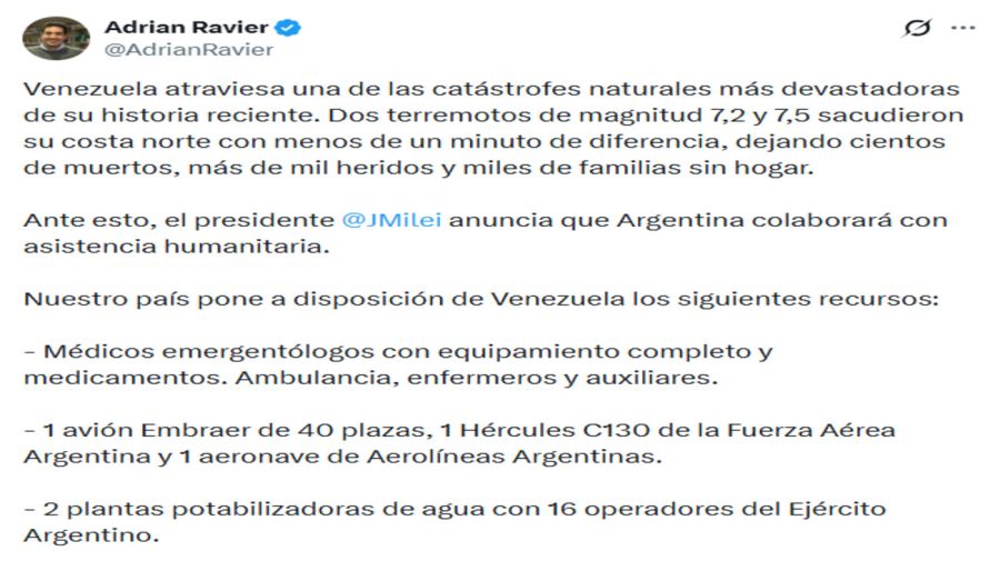 Posteos ayuda Venezuela