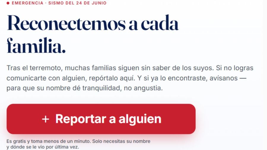 Web para desaparecidos Venezuela
