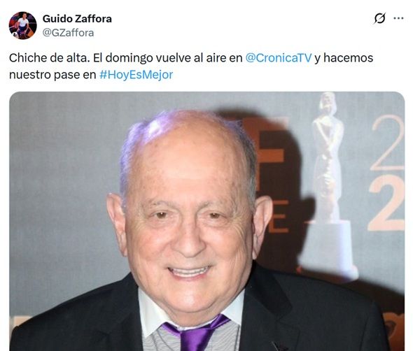 Chiche Gelblung recibió el alta