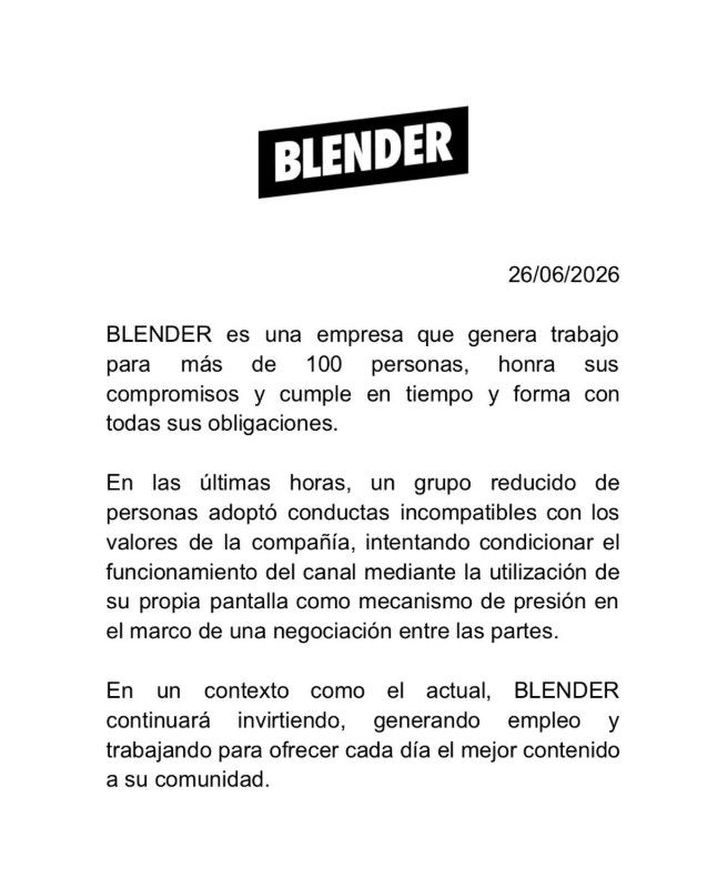 Comunicado de Blender