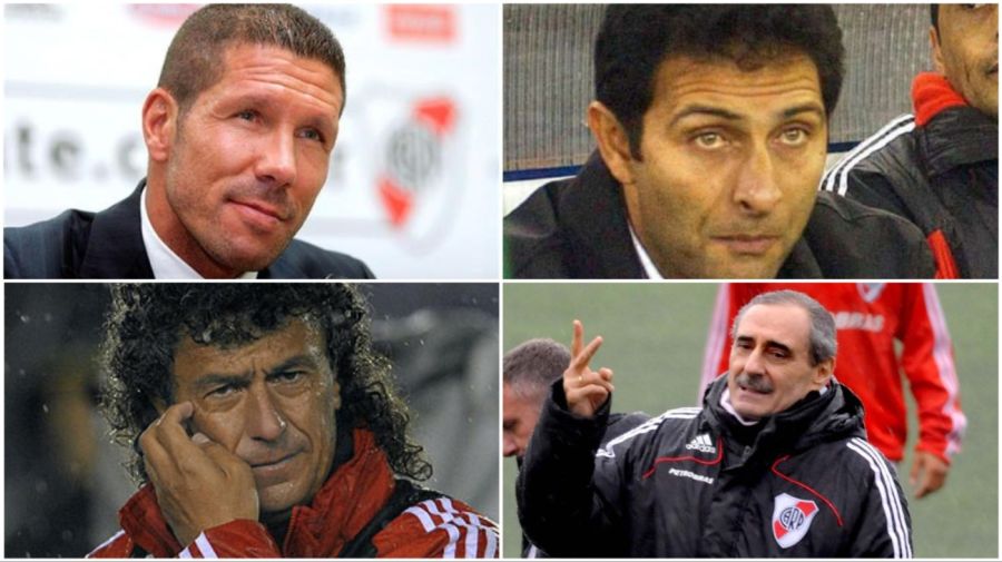 Técnicos de River antes de la promoción
