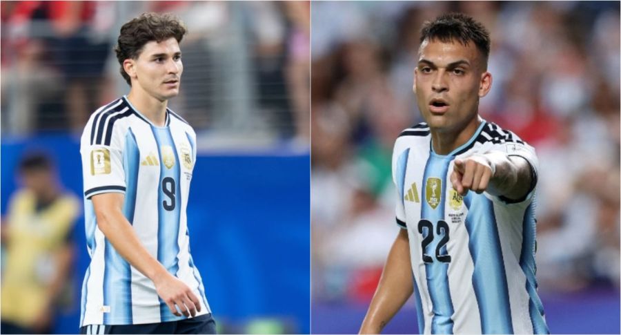 Julián Álvarez y Lautaro Martínez