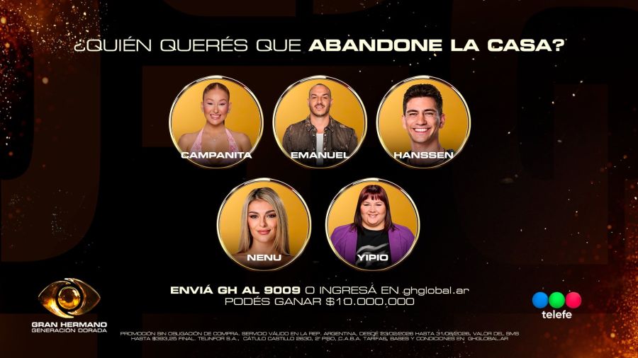 Los nominados de Gran Hermano para la gala de eliminación del lunes 29 de junio