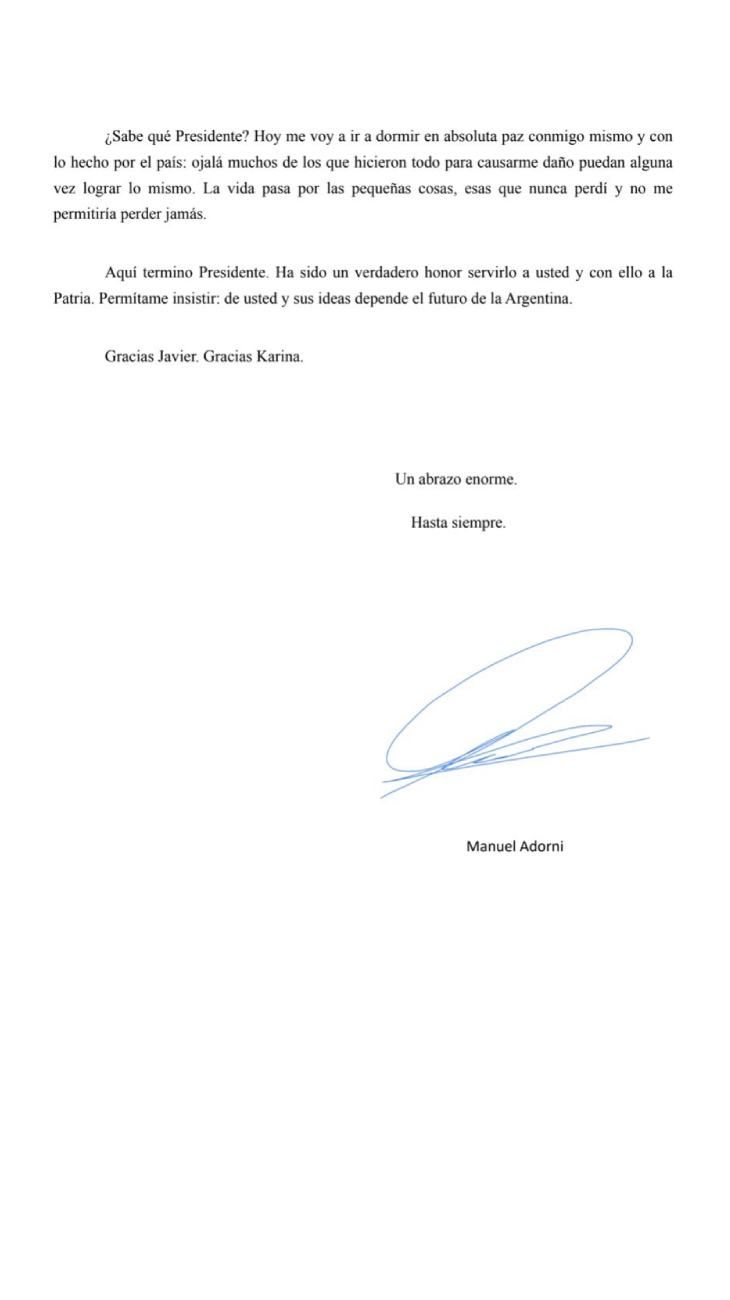 Renuncia Adorni 27062026