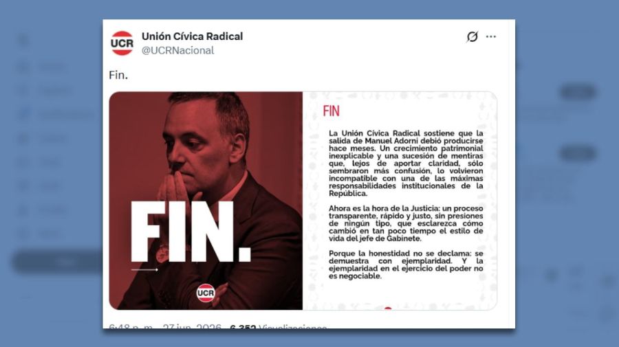 Repercusiones renuncia de Adorni 27062026