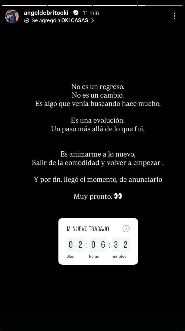 Ángel de Brito sobre su nuevo trabajo