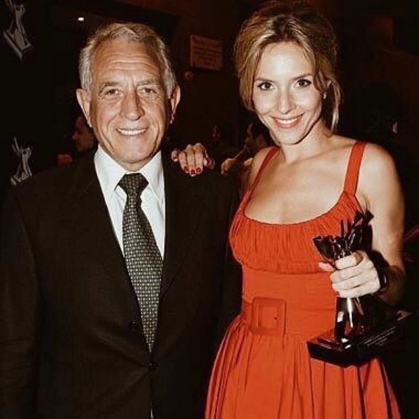 Carla Peterson y su papá