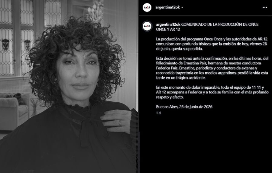Comunicado del programa que conduce Federica Pais
