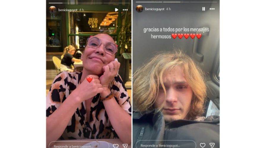 Erenstina Pais y su hijo Benicio Guyot Pais