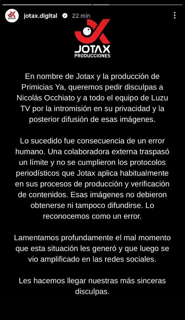 Jotax tras la polémica con Nico Occhiato