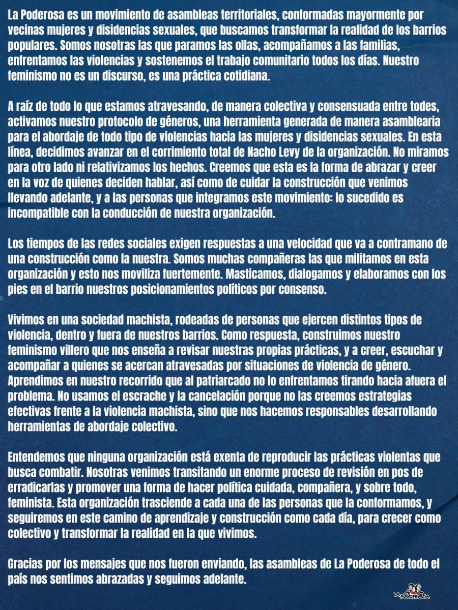 La Garganta Poderosa echó a Nacho Levy