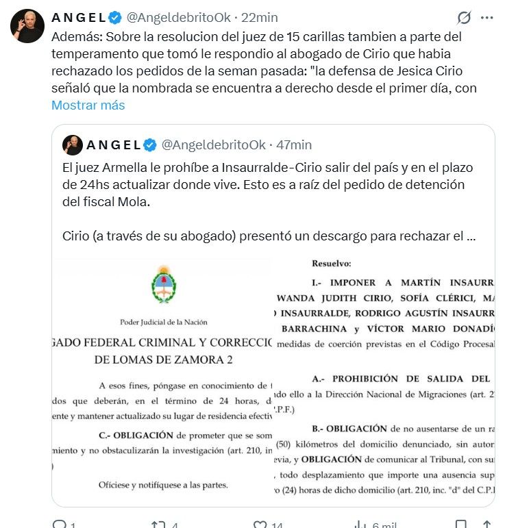 La Justicia le prohíbe salir del país a Jésica Cirio y Martín Insaurralde
