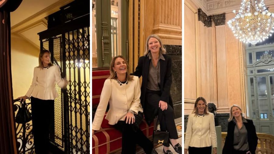 Nequi Galotti junto a sus amigas en el teatro Colón