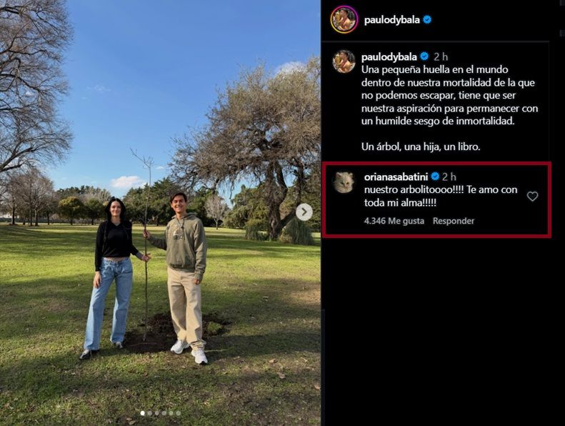 Paulo Dybala y Oriana Sabatini