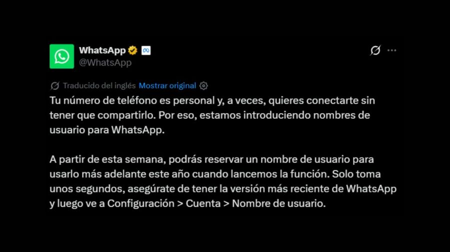 whatsapp comunicado