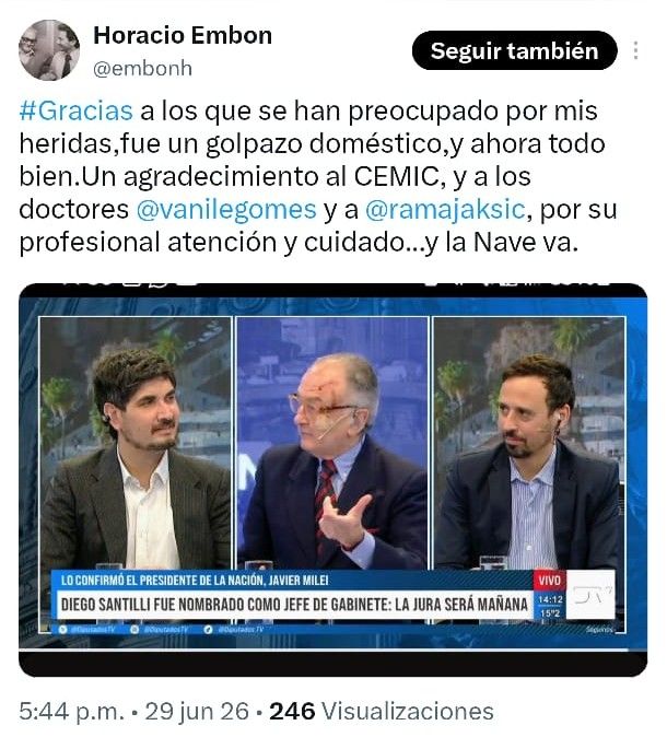 El accidente de Horacio Embón