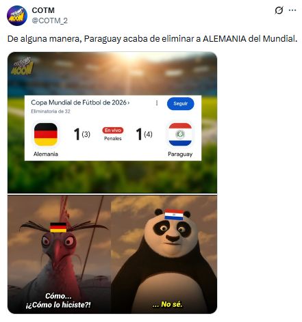 Los mejores memes de Paraguay vs Alemania