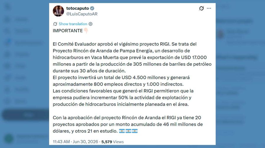 X Luis Caputo 30062026