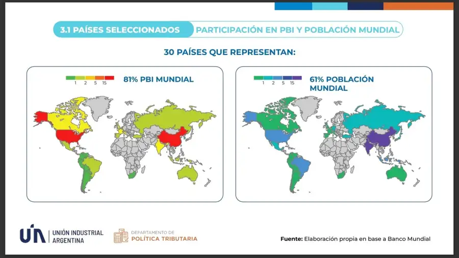 Presión fiscal mapa mundial